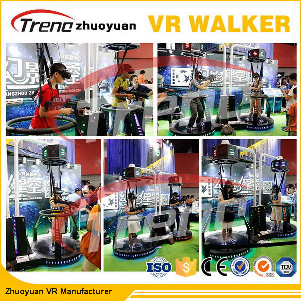 Siyah Sanal Gerçeklik Simülatörü VR Koşu Bandı Alışveriş Merkezi İçin Ücretsiz Atıcılık Oyunları