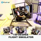 50 / inç Ekranlı Siyah / Sarı Bir Oyuncu Uçuş Simülatörü Sanal Gerçeklik