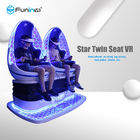 Mavi + Beyaz 9D VR Simülatörü 3D Deepoon E3 Gözlüklü 2 Koltuk