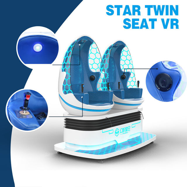 220V İnteraktif 9D VR Simülatörü / Eğlence Parkı için 360 Derece Dönen VR Yumurta Sandalye