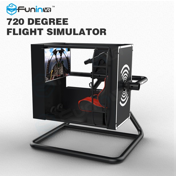 50 / inç Ekranlı Siyah / Sarı Bir Oyuncu Uçuş Simülatörü Sanal Gerçeklik