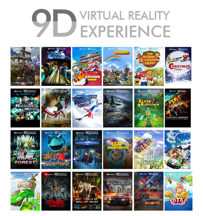 220V 0.7KW Titreşimli VR Simülatörü İnteraktif Titreşimli Oyun Deneyimi