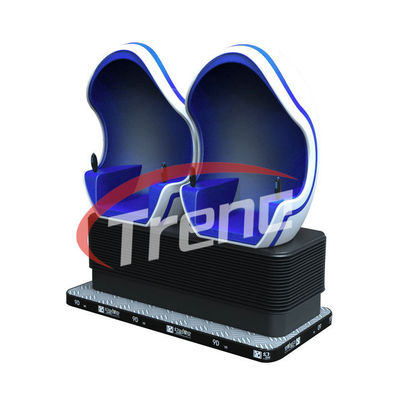 Moda Soğuk 360 Derece Süpermarket 9D Sinema Ride Rüzgar Efektli Mavi Koltuklar