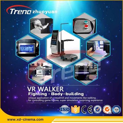 9D Sanal Gerçeklik Koşu Bandı Eğlence Park Ekipmanları Spor Fitness Efekti ile