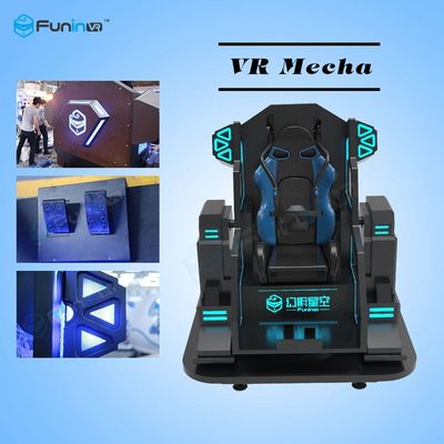 Oyun Parkında Joystick Kontrol Gerçek Mecha Duygu 9D Sanal Gerçeklik Simülatörü