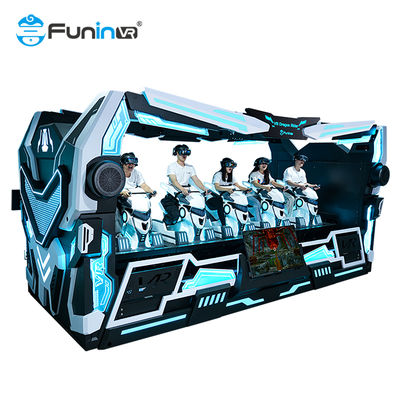 Eğlence 9D VR Ejderha Binicisi 5 Koltuklu Simülatör Dinamik Aşırı Tema Platformunda