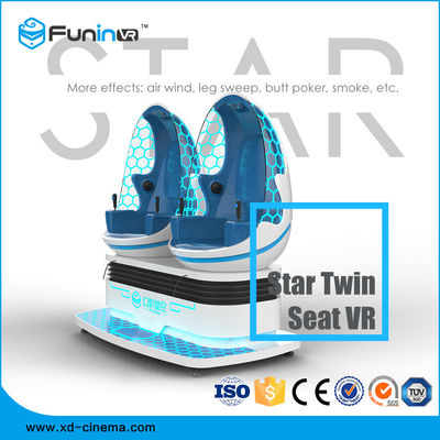360 Derece Hareket 9D Sanal Gerçeklik Simülatörü 220 V Küçük Ayakizi İki Yumurta Koltukları