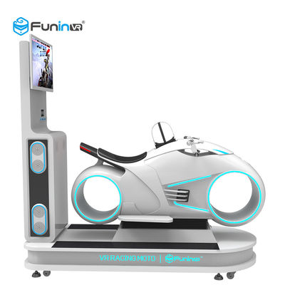 Beyaz Renk 9D Sanal Gerçeklik Simülatörü Multiplayer Araba Sürüş Vr Motosiklet Yarışı 700KW