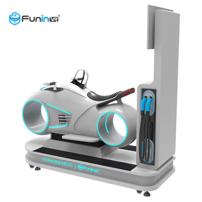 Beyaz Renk 9D Sanal Gerçeklik Simülatörü Multiplayer Araba Sürüş Vr Motosiklet Yarışı 700KW