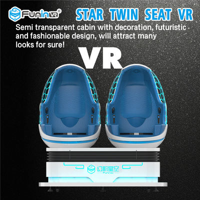 Mavi Işık 3 Kare Mertre 9D Sinema Yumurta / 360 Derece Sanal Gerçeklik Makinesi