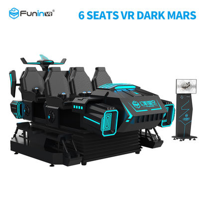 6 Koltuklar 9D VR Tank Simülatörü Eğlence Ekipmanları Siyah Renk İçin Dark Mars