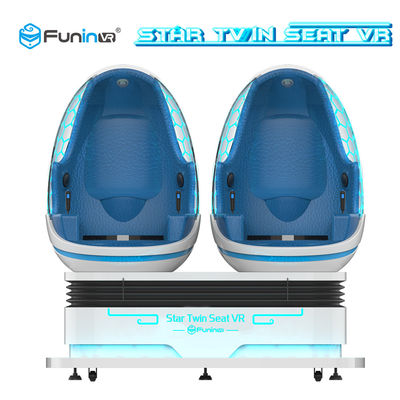 360 Rotasyon Sanal Gerçeklik Simülatörü Eğlence Parkı İçin İki Koltuklu VR Yumurta Sineması