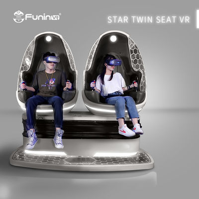 Kapalı Bahçesi Çılgın VR Yumurta Simülatörü 2 Koltuklar Arcade VR Oyun Makinesi
