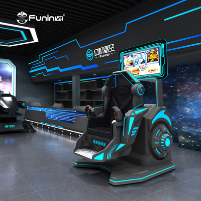 Çok oyunculu Macera Parkı 9D VR Simülatörü VR Başlıklı Metal Platformu AC220V Güç