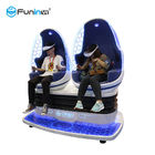 Mavi Ve Beyaz VR 9D Yumurta Sandalye İkiz Koltuk Arcade Makinesi 2 Çocuk Parkı İçin Koltuklar