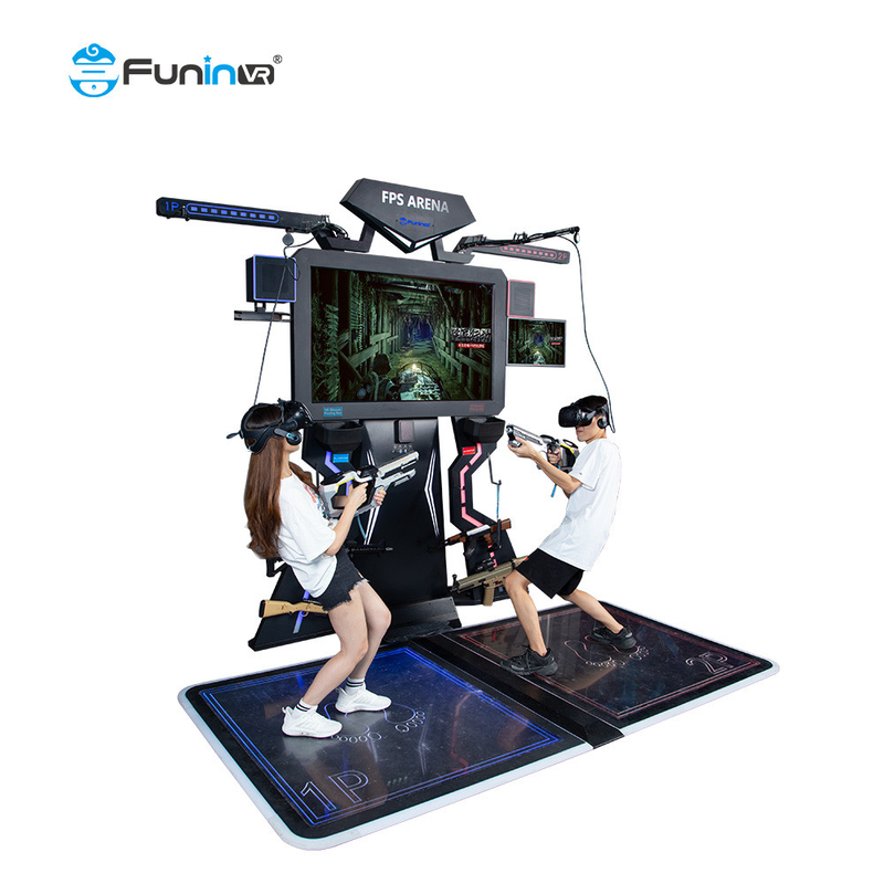 0.8kw 9D VR Oyun Makinesi Atış Simülatörü Çok Oyunculu FPS Tema Parkı Ekipmanı