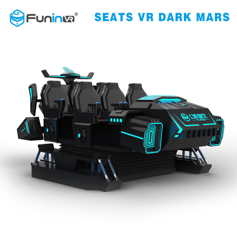 Sanal Gerçeklik çok oyunculu vr karanlık mars oyun makinesi 6 Koltuklu Yarış 9d VR simülatörü