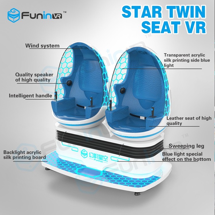VR Kask ile iki oyuncu 1.2KW VR Oyun Makinesi / 9d Sinema Simülatörü