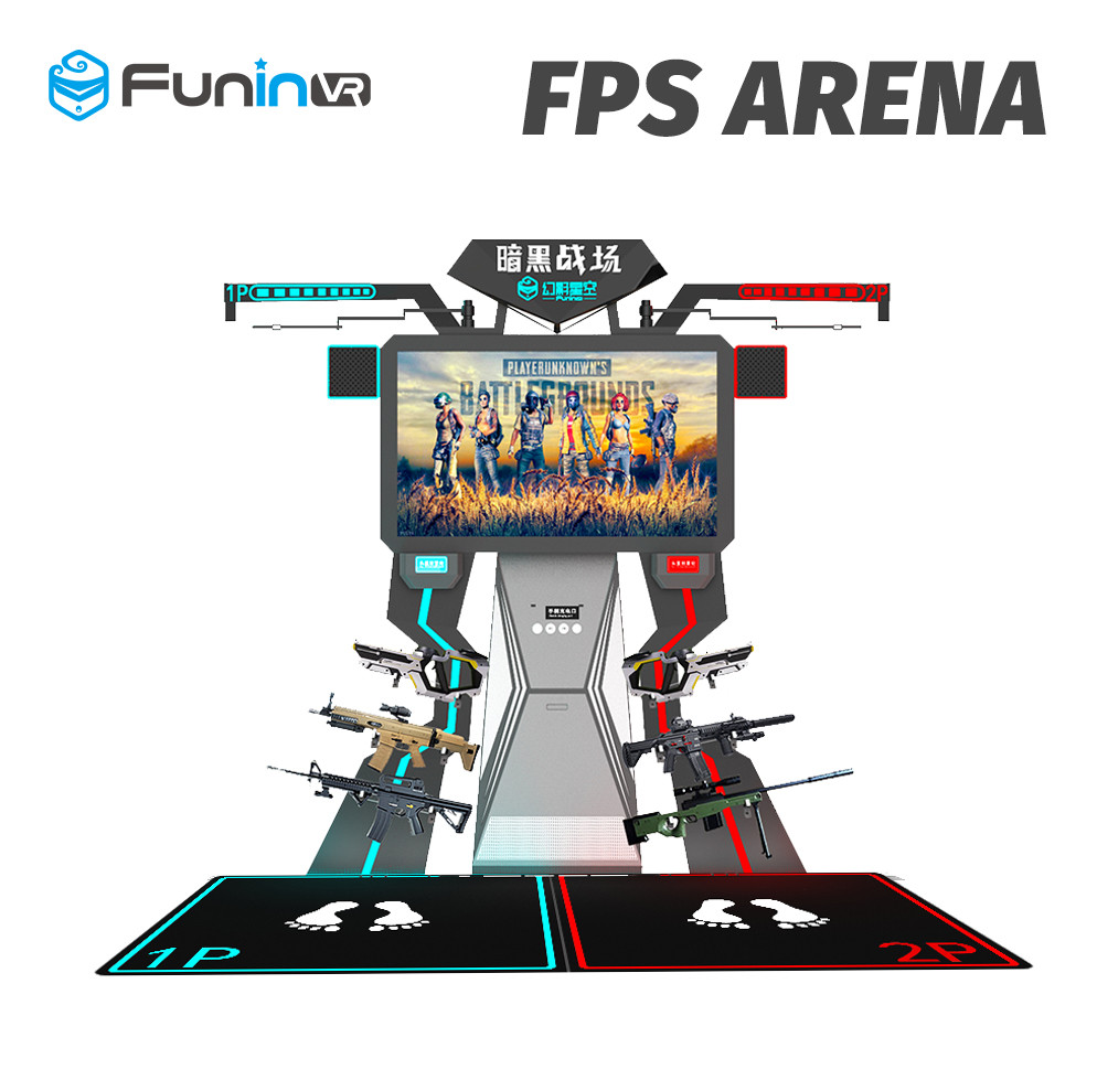 2 Oyunculu Etkileşimli Oyun Salonu Oyun Makinesi FPS Arena 9D Sanal Gerçeklik Sineması