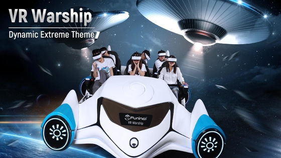 6 Oyunculu VR Savaş Gemisi Trambolin Parkı Heyecan Verici Sanal Gerçeklik Arcade Tema Parkı Deneyimi