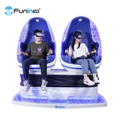 2 koltuklu oyuncular Mavi ve siyah 9D Sanal Gerçeklik Simülatörü Arcade Oyun Makinesi VR yumurta Sandalye