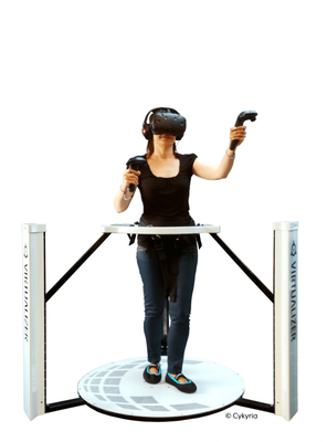 Eğlence Parkı Sanal Gerçeklik Koşu Bandı Atış Yürüteç Simülatörü VR Yürüteç